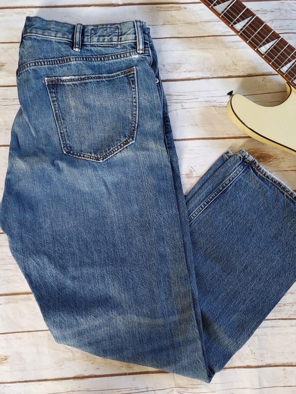 Banana Republic Straight Leg Denim Blue Jeans Men's 38x32